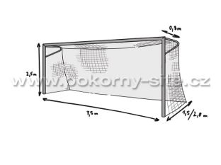 Bild von Fussballnetz / Tornetz, 4 mm stark, 0,8 / 2,0 m tief