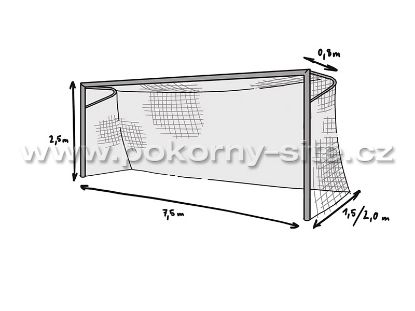 Bild von Fussballnetz / Tornetz, 3 mm stark, 0,8 / 1,5 m tief