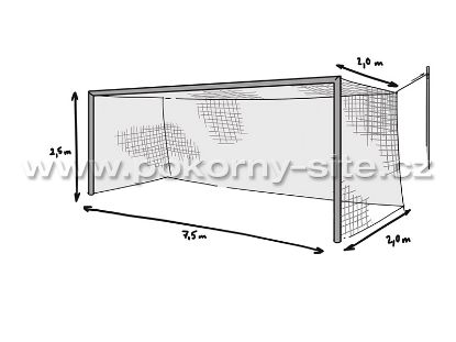 Bild von Fussballnetz / Tornetz, 3 mm stark, 2,0 / 2,0 m tief