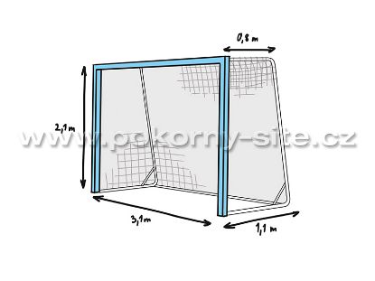 Bild von Hallenfussball / Futsal - Tornetz STANDARD, PP 4 mm stark, 0,8 / 1,1 m tief