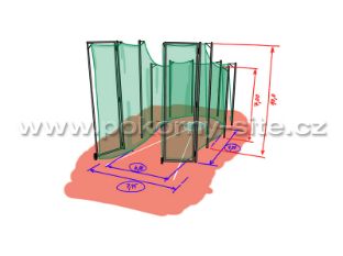 Bild von Schutznetz für Kugelstoss-, Diskus- und Hammerwurf-Schutzgitter, PA 40/4 mm