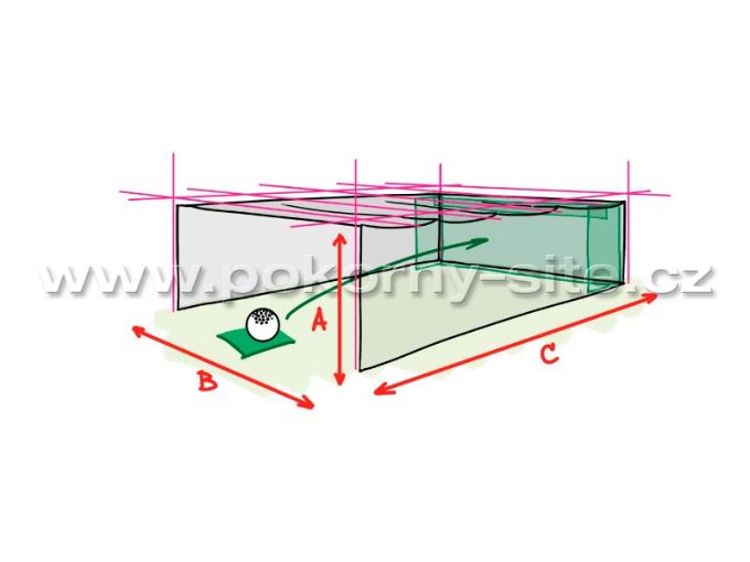 Bild von Golfkäfig für Training der Abschläge - Maschenweite 20 mm, Stärke 1,5 mm