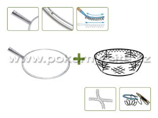 Bild von Kescher Dinkel - Komplet / doppelt, konische Tülle, Metall / maschinell, montiert