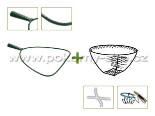 Bild von Kescher D-Form - Komplet / gebohrt, konische Tülle, Komaxit/ maschinell, montiert