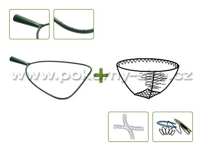 Bild von Kescher D-Form - Komplet / gebohrt, konische Tülle, Komaxit/ maschinell, montiert