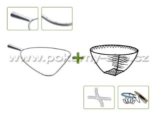 Bild von Kescher D-Form - Komplet / gebohrt, konische Tülle, Metall / maschinell, montiert