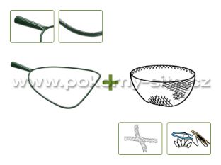 Bild von Kescher D-Form - Komplet / gebohrt, konische Tülle, Komaxit/ maschinell, genäht